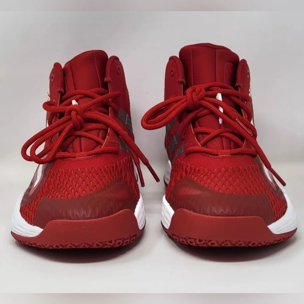 Adidas Exhibit A Sample Mens Size 12.5 Mid Basketball Shoes Red White GW7934 New